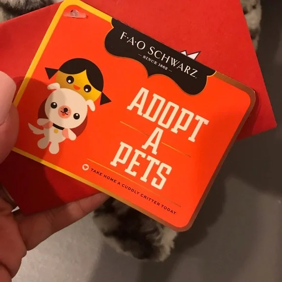 NWT F.A.O Schwartz adopt a pet wild endangered plush Grey snow leopard - Picture 5 of 8